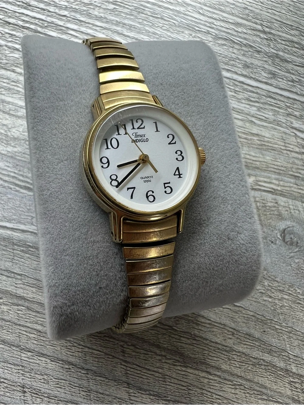 Timex indiglo Gold-Tone Women's Watch with White Dial